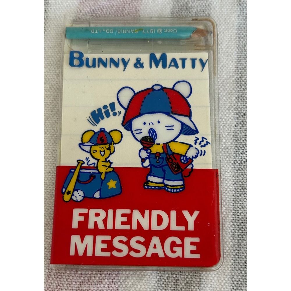 Sanrio Bunny & Matty Vintage Message Cards Stationery Set‎ 1976 Japan HTF